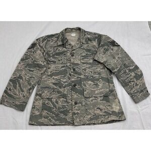 U.S Air Force Women Military Camo Jacket Size 10R Utility Uniform Coat